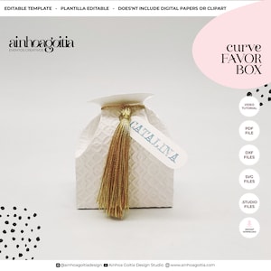 Curve Favor Box Template SVG: DIY Gift Box (Digital Download)