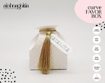 Curve Favor Box Template SVG: DIY Gift Box (Digital Download)