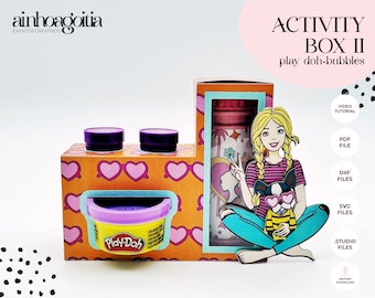 Play Doh & Bubbles Box SVG Template: Activity Box Cut Files (Digital Download)