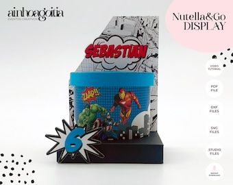 Nutella & Go Display Box Template: SVG, Silhouette, Cricut Cut Files (Digital Download)