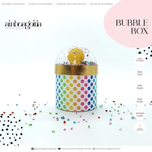 Bubble Favor Box SVG Template with Video Tutorial (Digital Download)