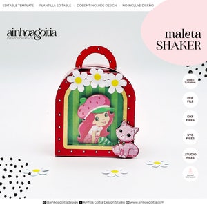 Valise boîte modèle numérique SVG avec tutoriel vidéo, Shaker Box SVG, modèle de boîte, fichiers de coupe Silhouette, fichiers de coupe Cricut