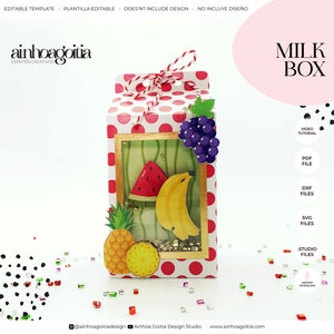 Milk Favor Box SVG Template: DIY Gift Box (Digital Download)