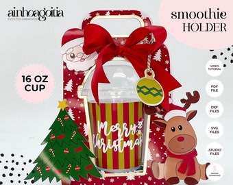 16 oz Smoothie Cup Holder SVG Template with Video Tutorial