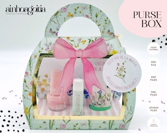Purse Box Digital Template: Gift Box SVG, Cricut & Silhouette (PDF)