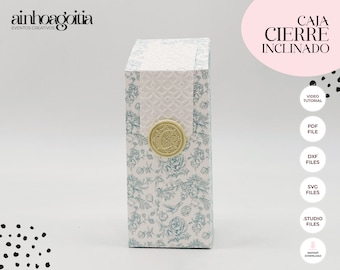 Inclined Lid Favor Box Template: SVG, DXF, PDF (Digital Download)