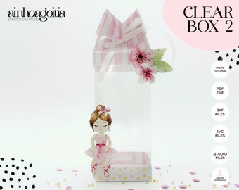 Favor Box SVG Template: Clear Gift Box, DIY Cut Files (Digital Download)