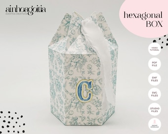 Hexagonal Favor Box Template SVG: DIY Gift Box (Digital Download)