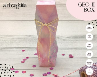 Geometrical Favor Box Template SVG: DIY Gift Box (Digital Download)