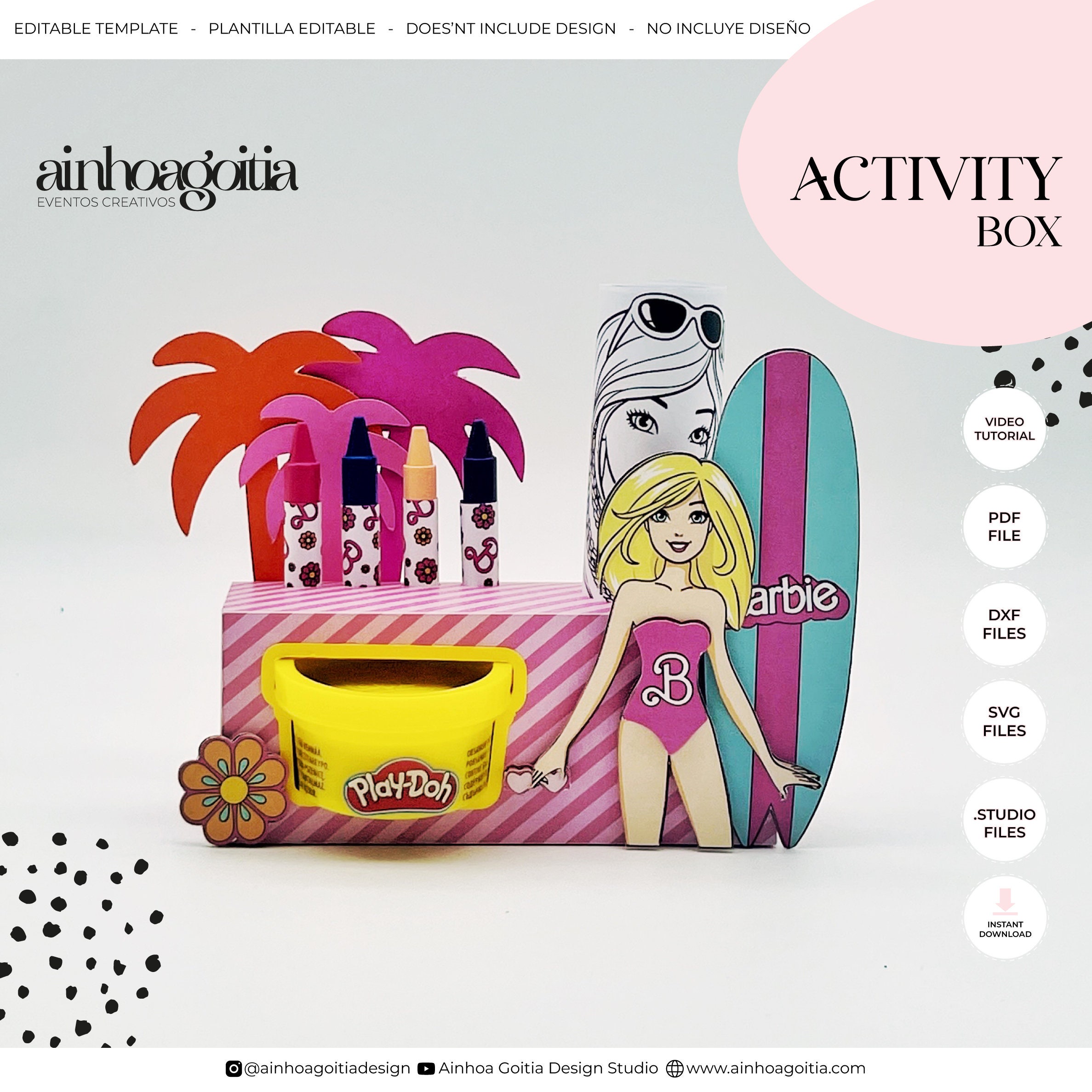 Play Doh & Crayon Box SVG Template: DIY Activity Box (Digital Download)