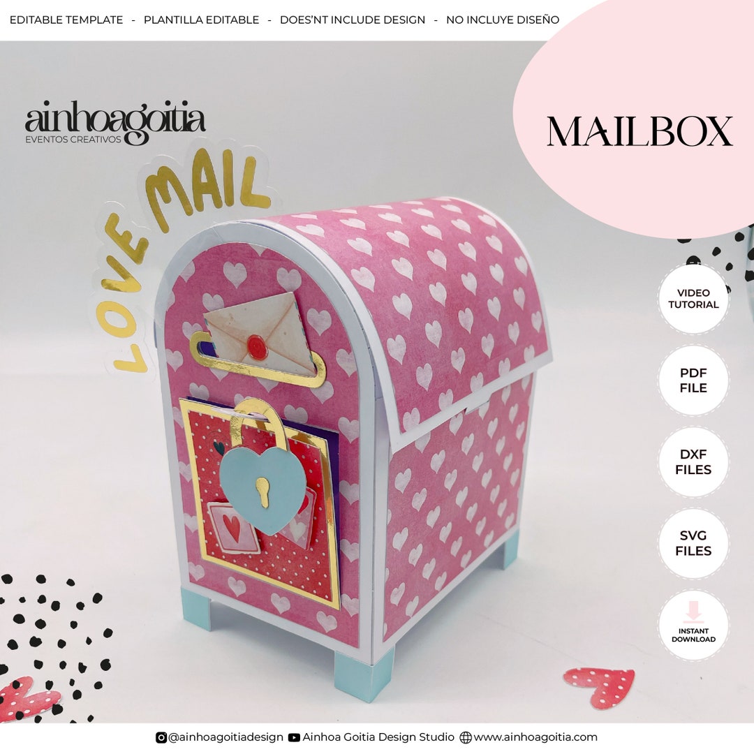 Mailbox Digital Template SVG With Video Tutorial, Mail Box SVG, Box ...