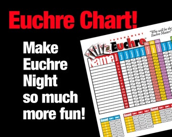 Euchre Tournament or Party Chart