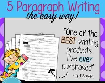 5 Paragraph Essay Writing- EASIEST way to teach kids to organize their writing