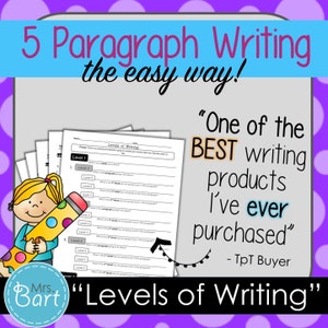 5 Paragraph Essay Writing- EASIEST way to teach kids to organize their writing