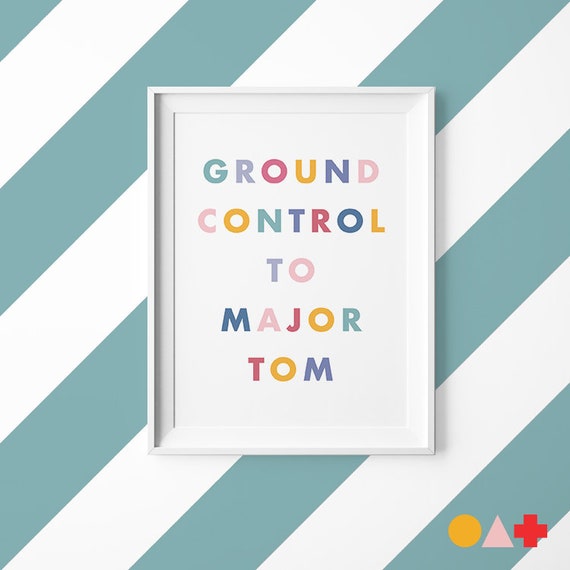 Space Oddity David Bowie Music Song Lyric Printable Etsy