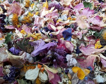 Getrocknete Blumen prima geeignet für die Tischdekoration, Streudekoration Blüten getrocknet Hochzeit Geburtstag Naturdekoration