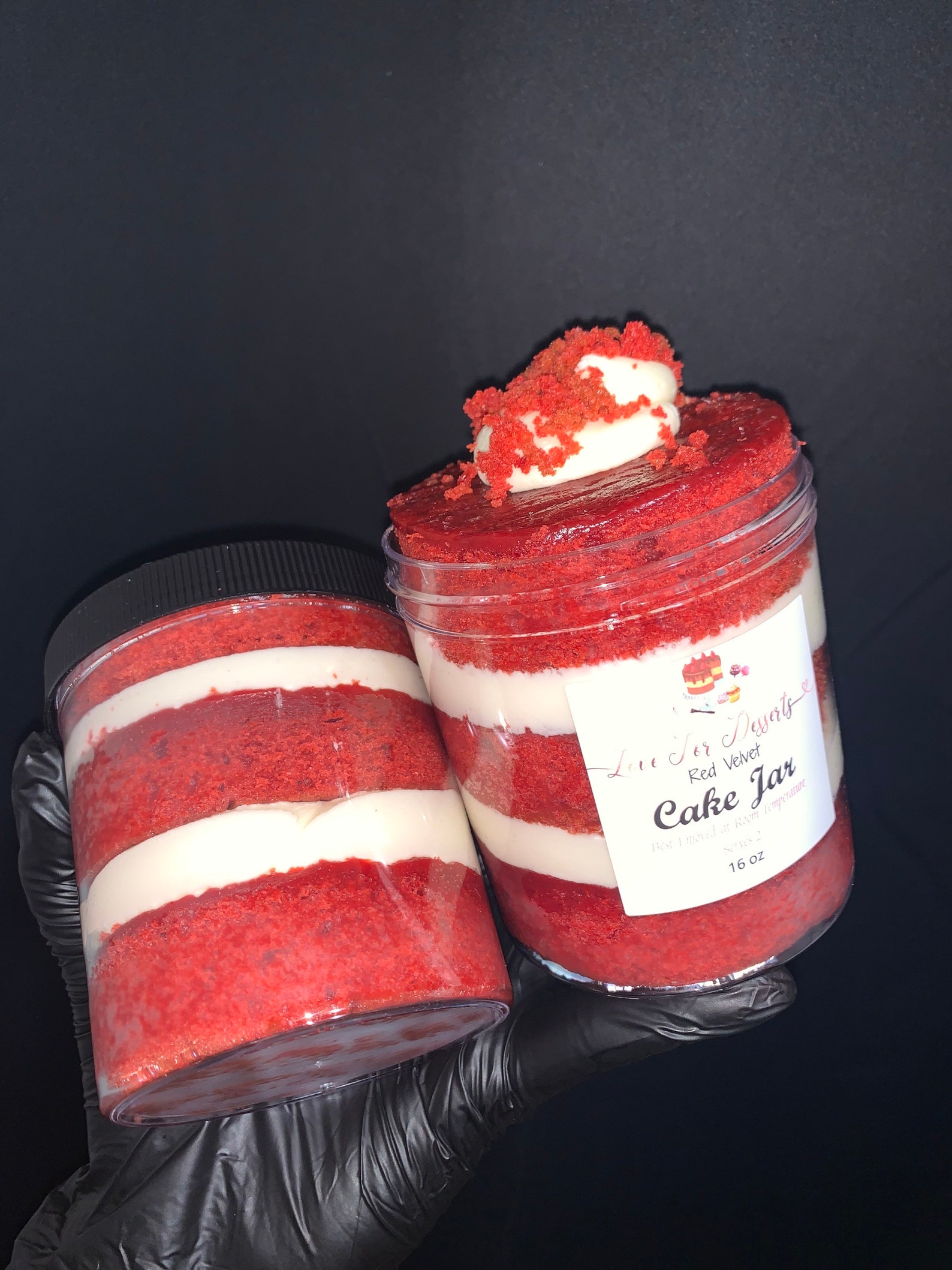 Red Velvet Cake Jar Etsy