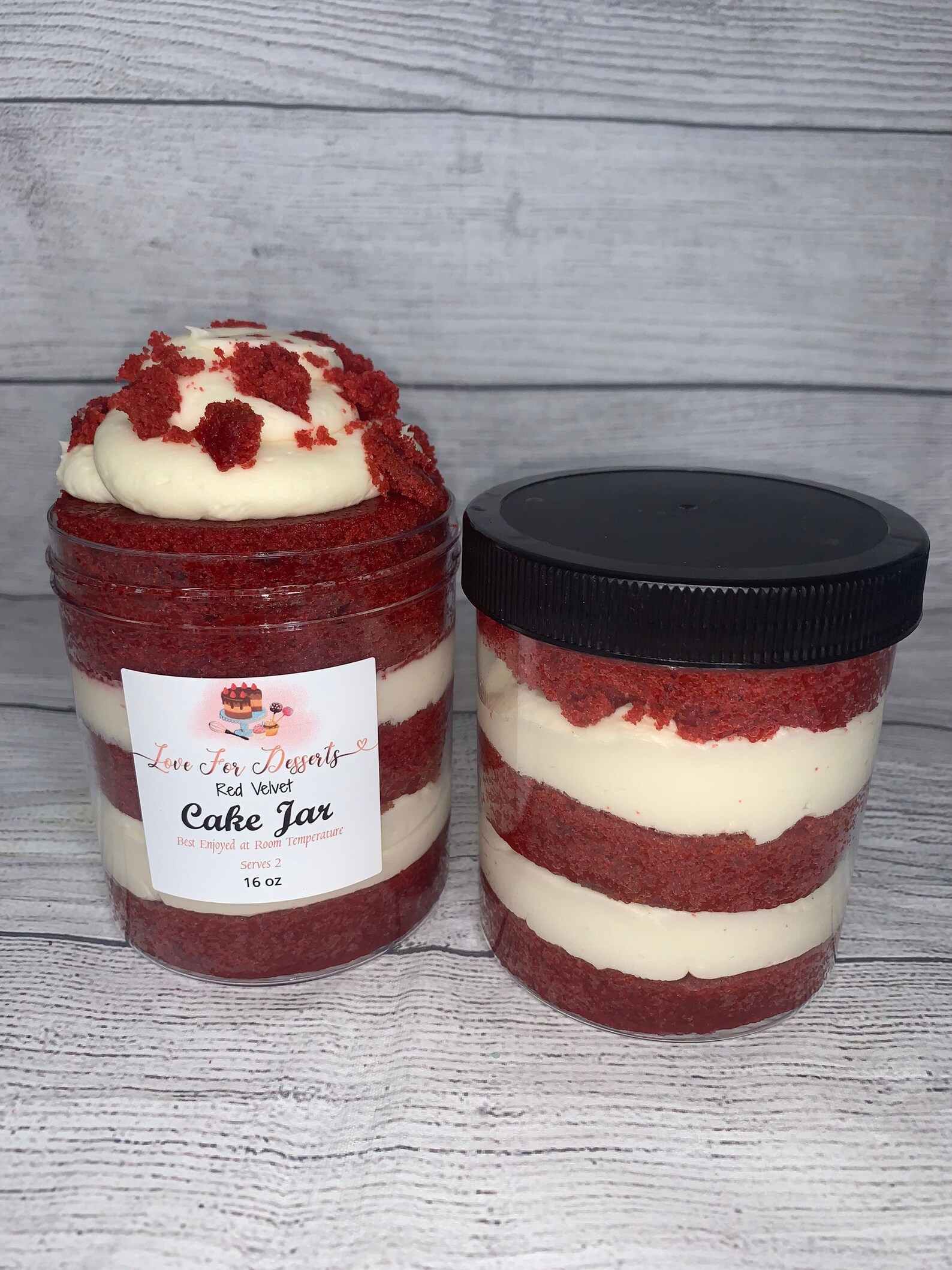 Red Velvet Cake Jar Etsy