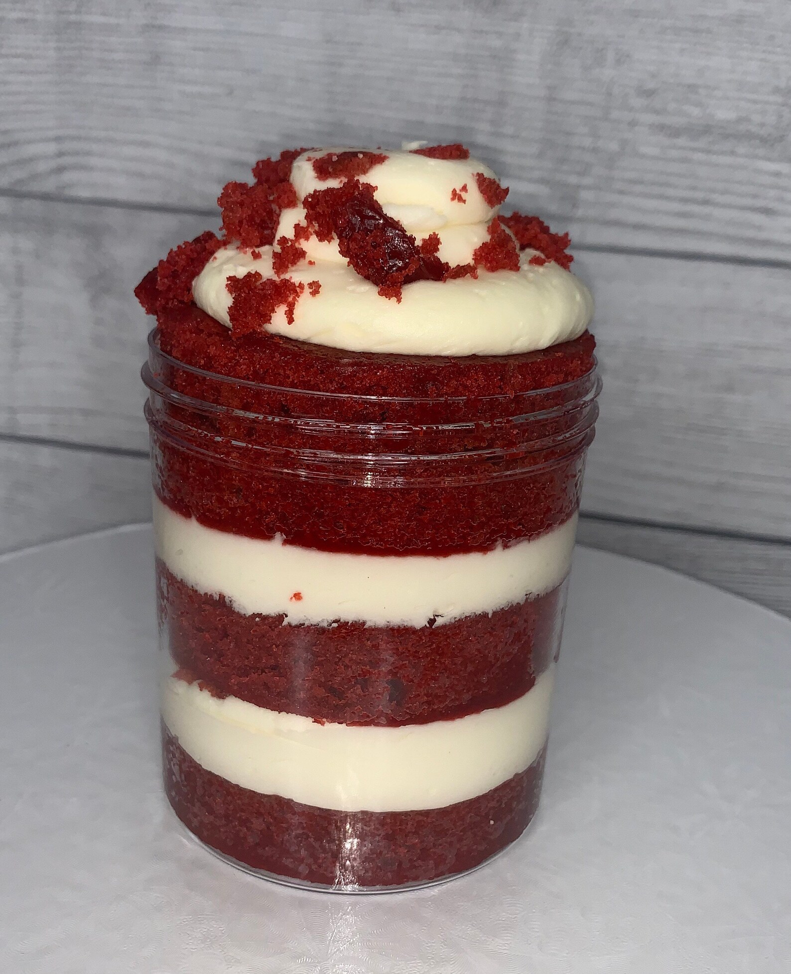 Red Velvet Cake Jar Etsy