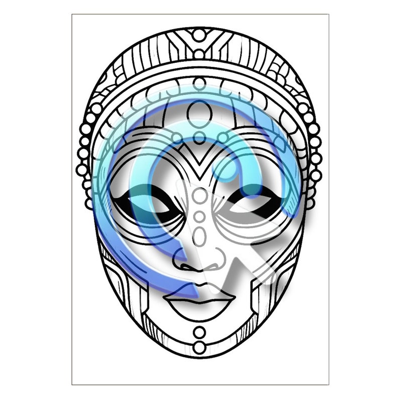 Coloring Pages for Kids: Coloring Pages for Adults African Styled Masks ...