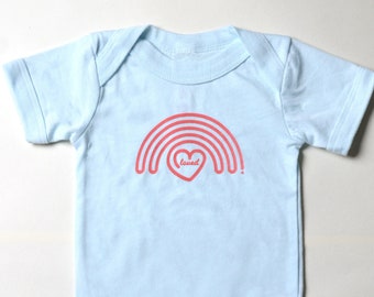Boho Rainbow Baby &#39;Loved&#39; Tee: Soft Bella Canvas Triblend