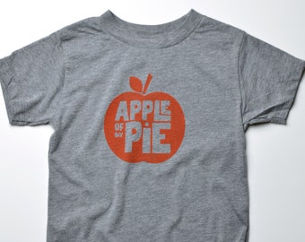Apple of My Pie Toddler Tee (Gray) //  Apple Pie Toddler Tee, Apple Picking toddler shirt, Cute Holiday tee, Fall Apple Pie Toddler Tee