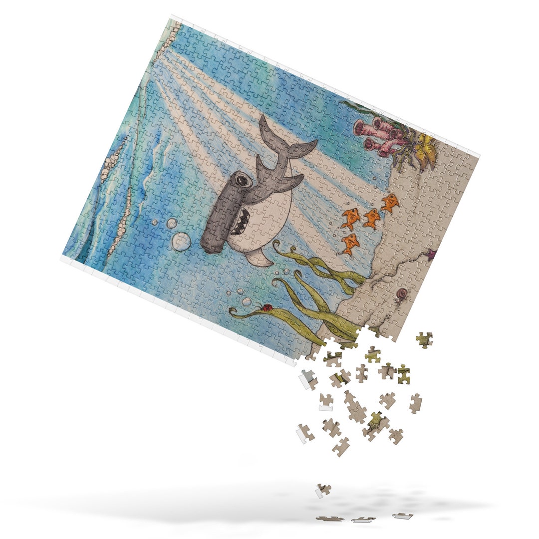 Hammerhead Shark Jigsaw Puzzle 520 Piece Etsy