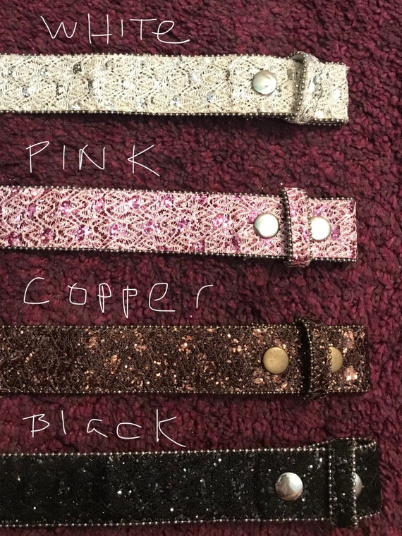 white sequin belt