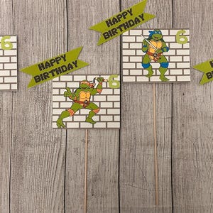 Centros de mesa personalizados de las Tortugas Ninja
