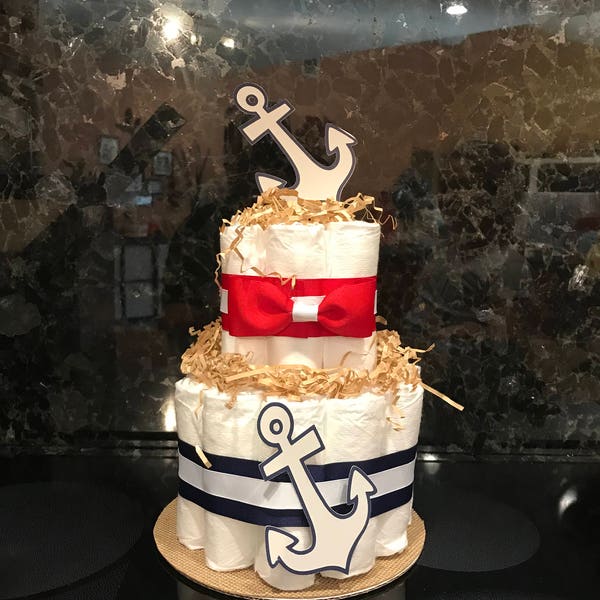 Anchor Diaper Cake Etsy