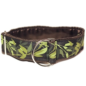 Green Bamboo, Martingale dog collar, Buckle Collar, Puppy Training Collar