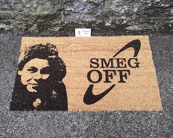 Red Dwarf Inspired Door Mat Smeg Off,  Dave Lister, Red Dwarf Gift, 80s Gift, 90s Gift, Geek New House, British Comedy