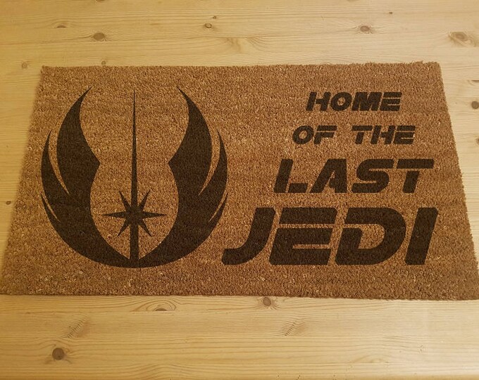 Star Wars Door Mat Home of the Last Jedi Doormat Etsy
