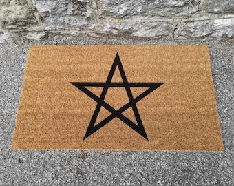 Pentacle Pentagram Door Mat / Doormat / Witchcraft Gift / Pagan Gift / Witchy Gift / Unusual Gift / Witch Decor