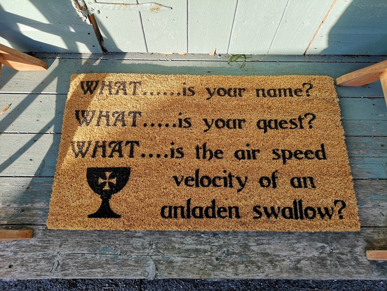 Monty Python and the Holy Grail Door Mat Death Bridge Etsy Sweden