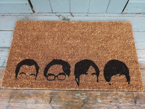 Big Bang Theory Inspired Door Mat Bazinga Head Silhouettes / Geek Gift /  Gamer Gift / TV Show / Comedy / Fandom Gift