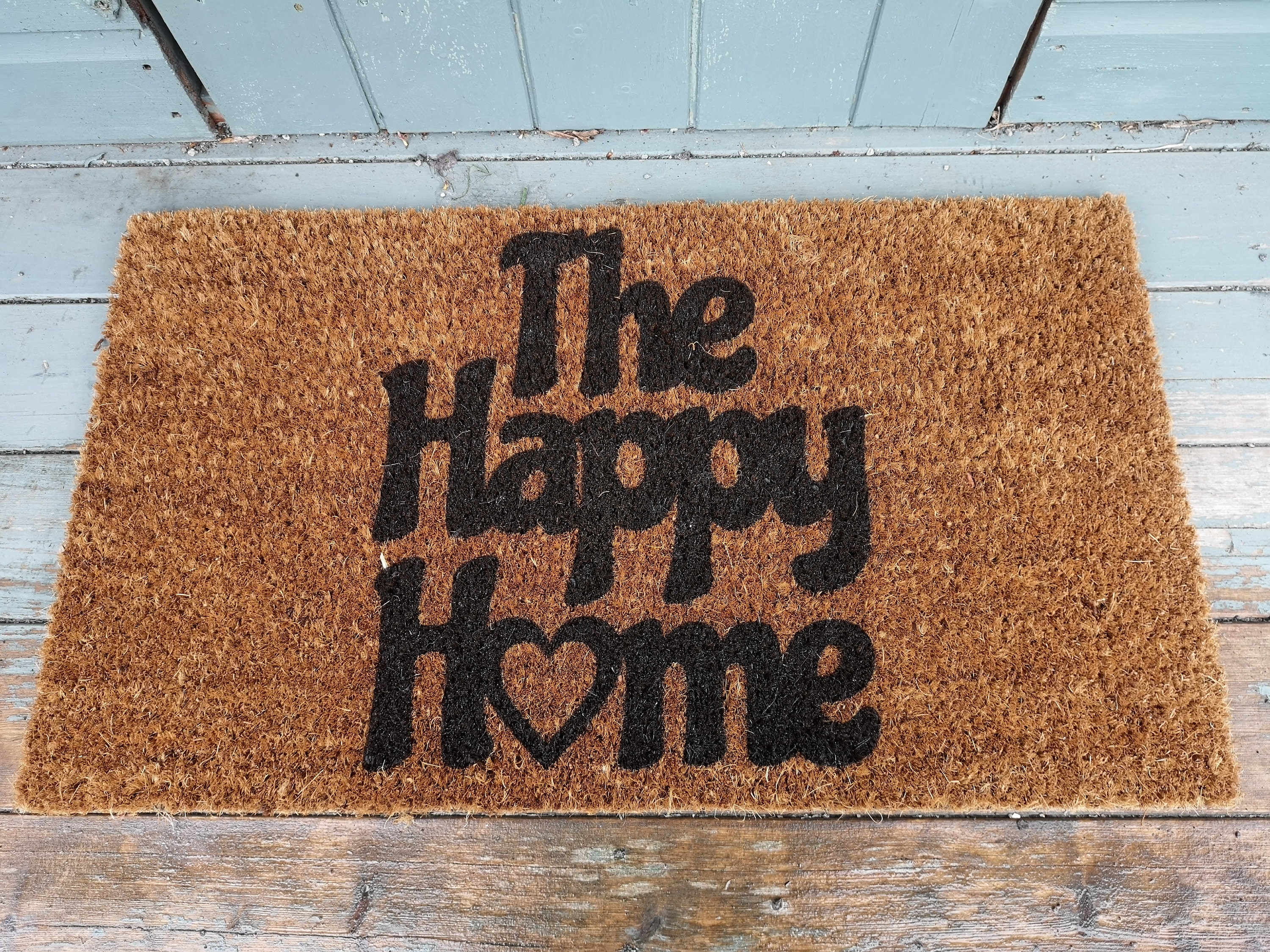 Welcome To The Happy Home Door Mat House Warming Gift New Etsy