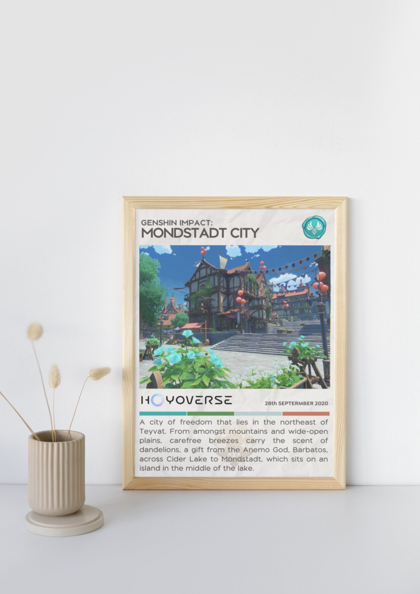 MONDSTADT CITY Genshin Impact Poster Etsy Israel