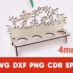 Holz Osterei Ständer svg Schneiden Glowforge Cricut Silhouette svg Eierhalter Osterpuzzle