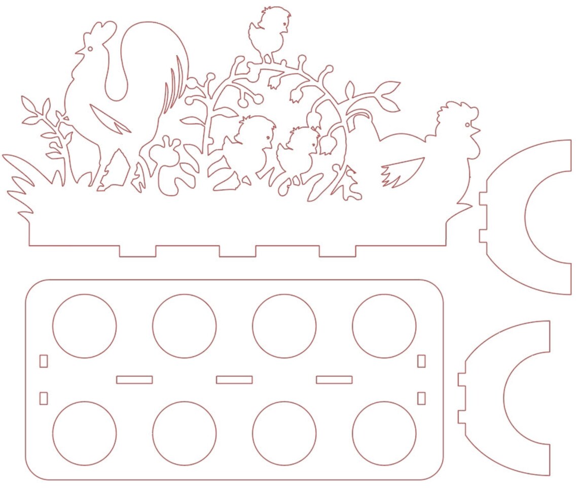 Easter Egg Stand Svg Wood Acrylic Laser Cut Vector File | Etsy