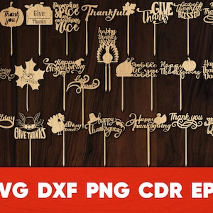 Arquivo svg de topper de bolo de Feliz Dia de Ação de Graças para Cricut e Silhouette, devore até balançar, Agradeça toppers de bolo Glowforge