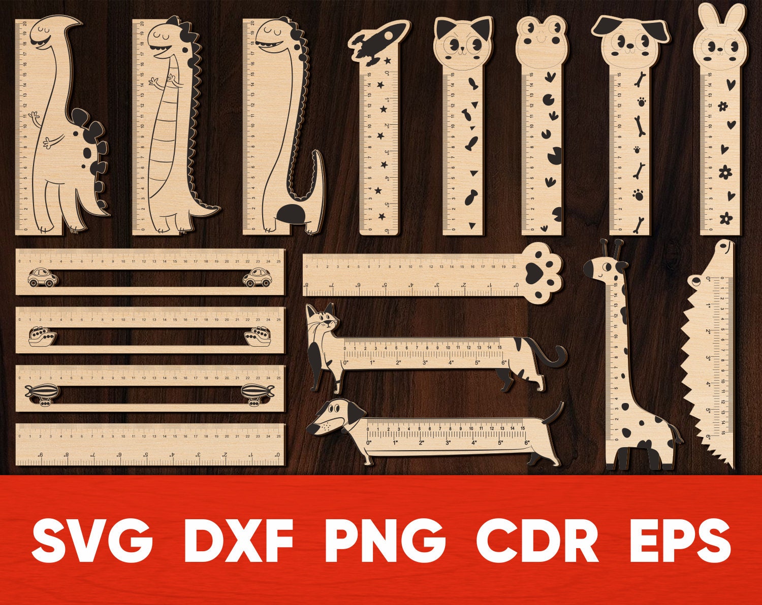 Rulers. Files prepared for Cricut. SVG Clip Art. Digital file available for  instant download (eps, svg, pdf, dxf, png, jpeg)