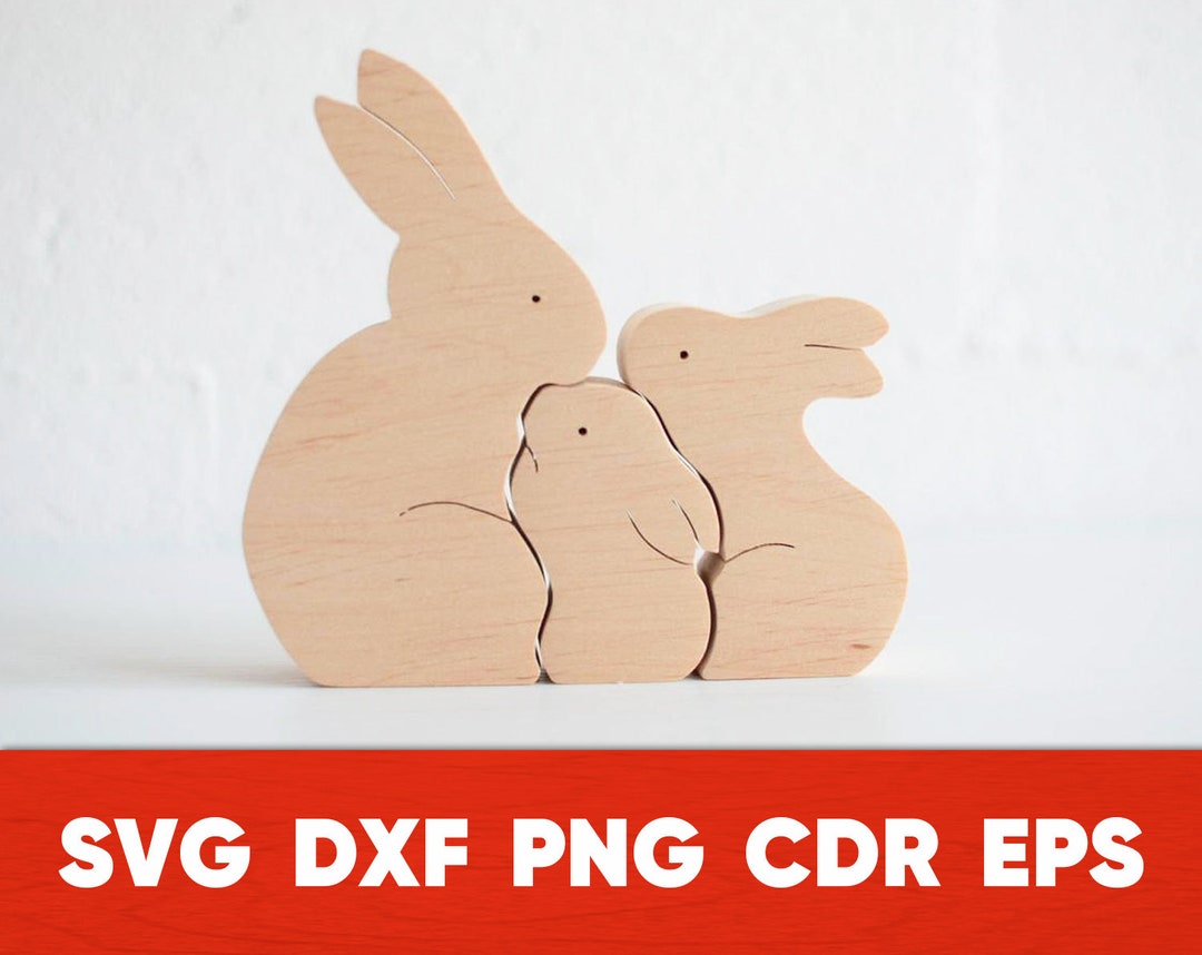 Easter Bunny Svg Cricut Laser Cut Glowforge Wood Easter Cutting Cnc Cdr ...