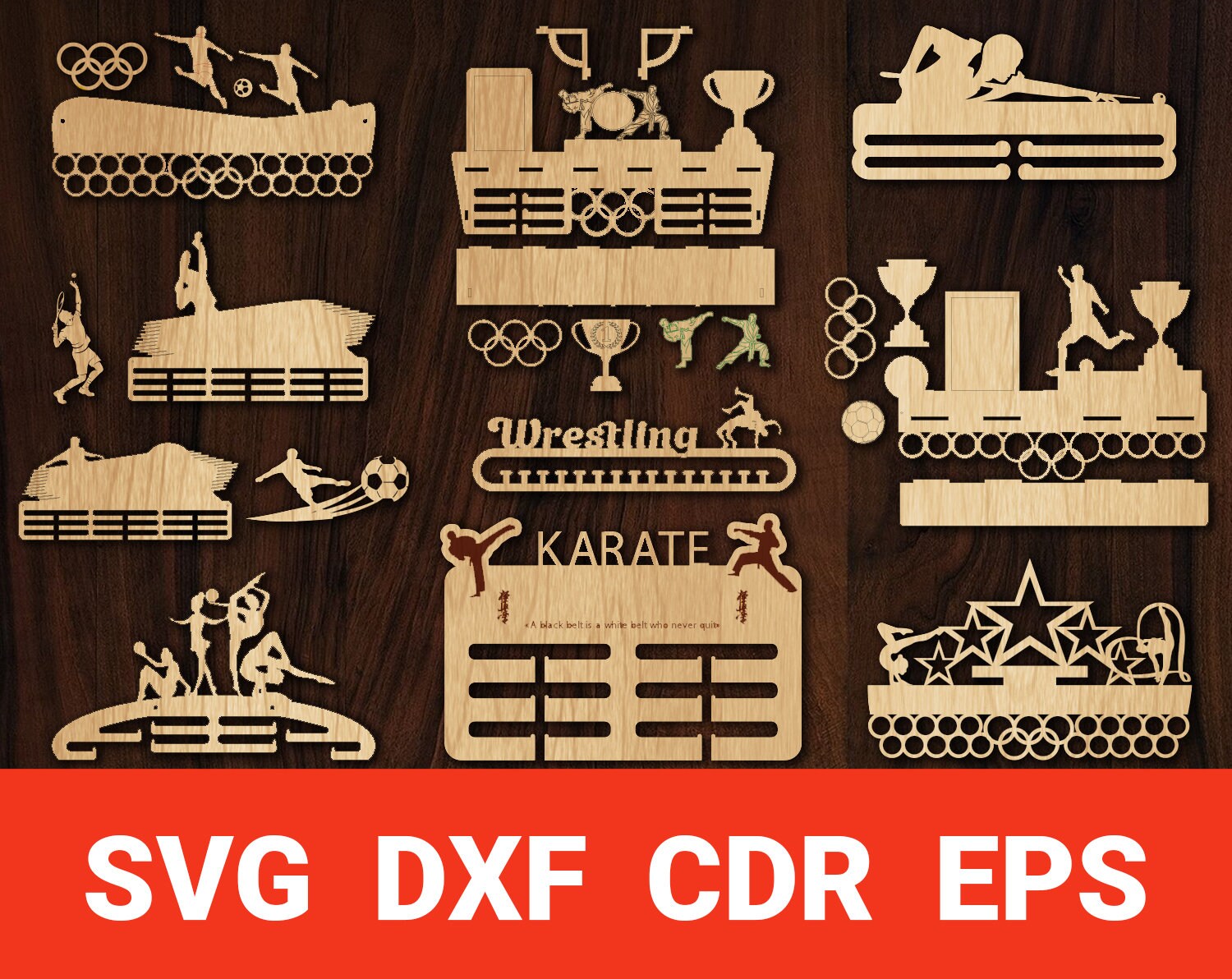 Laser Cut Medal Display Hanger svg Medal Award holder cdr Etsy España