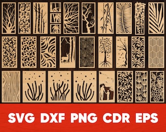 Panel Tree SVG Set: Laser Cut Room Divider Designs (Digital Download)