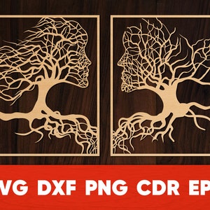 Wood Love Couple Man Woman SVG, Wall Decor for laser cutting, Cricut Silhouette, Glowforge project