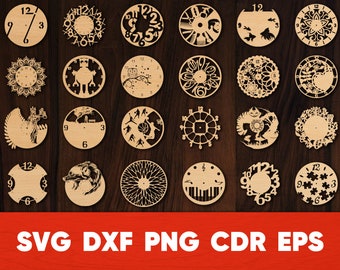 Laser Cut Wall Clock Designs: Modern Nursery Decor SVG (Digital Download)