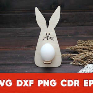 Eierständer Osterhase Cricut Silhouette DIY Holz Osterhase Geschenk Holzbearbeitung Plan DXF Dateien für Laser Cut cnc
