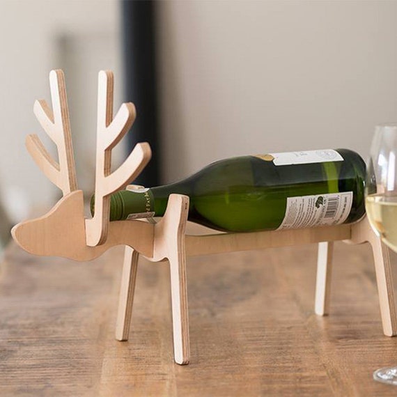 Wine Holder Deer Svg Laser Cut Vector DXF Vector Files for Cnc