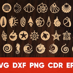 Sea Life Earring svg for Cricut and Glowforge cut machine